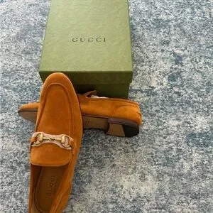 Gucci | Shoes | Gucci Burnt Orange Suede Loafers | Poshmark display picture 2